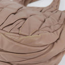 Miu Miu Matelasse Hand Bag Leather 2way Pink Gold Auth 153862-15