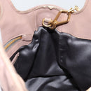 Miu Miu Matelasse Hand Bag Leather 2way Pink Gold Auth 153862-21
