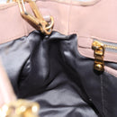 Miu Miu Matelasse Hand Bag Leather 2way Pink Gold Auth 153862-22