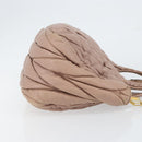 Miu Miu Matelasse Hand Bag Leather 2way Pink Gold Auth 153862-3