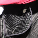 PRADA Tote Bag Nylon Red Silver Auth 153863-21