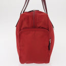 PRADA Tote Bag Nylon Red Silver Auth 153863-5