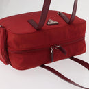 PRADA Tote Bag Nylon Red Silver Auth 153863-6