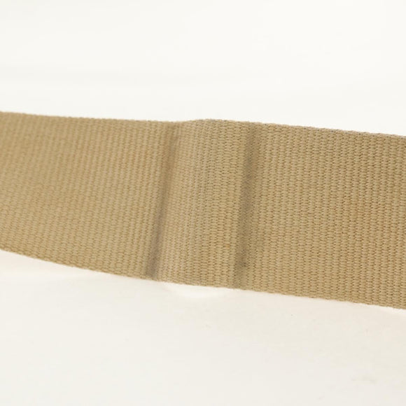 PRADA Shoulder Bag Leather Beige Silver Auth 153864V