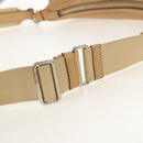 PRADA Shoulder Bag Leather Beige Silver Auth 153864V-11