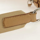 PRADA Shoulder Bag Leather Beige Silver Auth 153864V-12