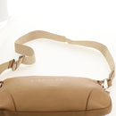 PRADA Shoulder Bag Leather Beige Silver Auth 153864V-13