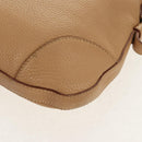 PRADA Shoulder Bag Leather Beige Silver Auth 153864V-19