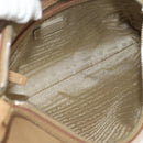 PRADA Shoulder Bag Leather Beige Silver Auth 153864V-22