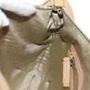 PRADA Shoulder Bag Leather Beige Silver Auth 153864V-24