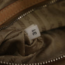 PRADA Shoulder Bag Leather Beige Silver Auth 153864V-27