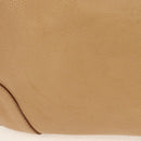 PRADA Shoulder Bag Leather Beige Silver Auth 153864V-3