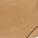 PRADA Shoulder Bag Leather Beige Silver Auth 153864V-4