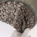 Salvatore Ferragamo Gancini Hand Bag Leather Silver Auth 153866-13