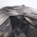 Salvatore Ferragamo Gancini Hand Bag Leather Silver Auth 153866-18