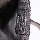 Salvatore Ferragamo Gancini Hand Bag Leather Silver Auth 153866-22