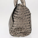 Salvatore Ferragamo Gancini Hand Bag Leather Silver Auth 153866-4