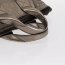 Salvatore Ferragamo Gancini Hand Bag Leather Silver Auth 153866-7