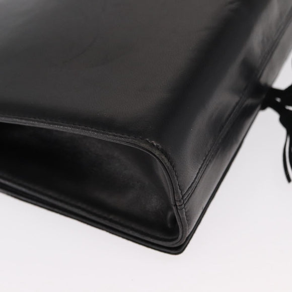 Salvatore Ferragamo Shoulder Bag Leather Black Gold Auth 153867