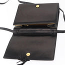 Salvatore Ferragamo Shoulder Bag Leather Black Gold Auth 153867-15