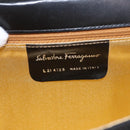 Salvatore Ferragamo Shoulder Bag Leather Black Gold Auth 153867-16