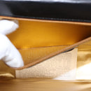 Salvatore Ferragamo Shoulder Bag Leather Black Gold Auth 153867-21