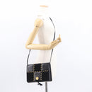 Salvatore Ferragamo Shoulder Bag Leather Black Gold Auth 153867-22