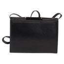 Salvatore Ferragamo Shoulder Bag Leather Black Gold Auth 153867-3