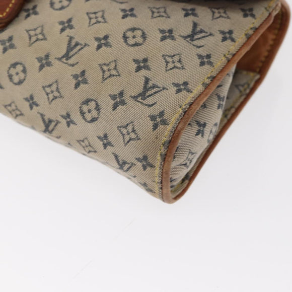 LOUIS VUITTON Monogram Mini Camille Chain Shoulder Bag Blue M92002 Auth 153870