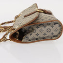 LOUIS VUITTON Monogram Mini Camille Chain Shoulder Bag Blue M92002 Auth 153870-5