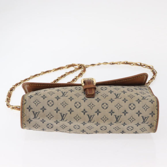 LOUIS VUITTON Monogram Mini Camille Chain Shoulder Bag Blue M92002 Auth 153870