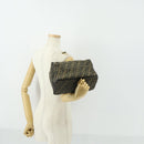 FENDI Zucca Canvas Vanity Pouch Black Brown Auth 153872-23