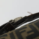 FENDI Zucca Canvas Vanity Pouch Black Brown Auth 153872-6