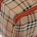 BURBERRY Nova Check Tote Bag PVC Beige Gold Auth 153873-14