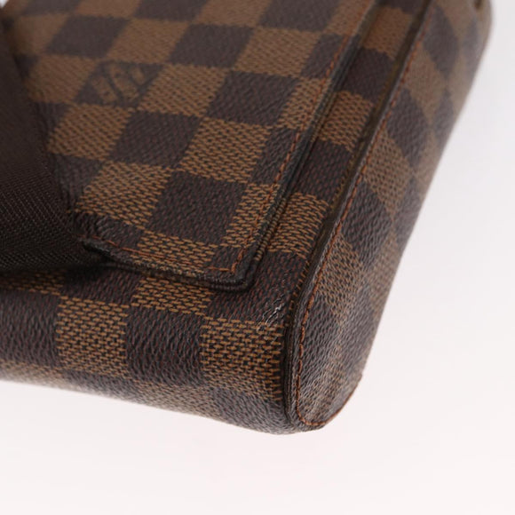 LOUIS VUITTON Damier Ebene Geronimos Schoudertas N51994 LV Auth 153879