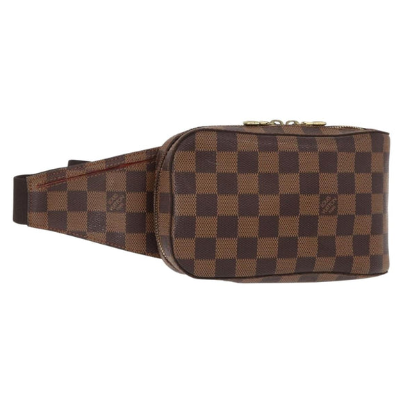 LOUIS VUITTON Damier Ebene Geronimos Schoudertas N51994 LV Auth 153879