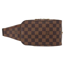 LOUIS VUITTON Damier Ebene Geronimos Schoudertas N51994 LV Auth 153879-13