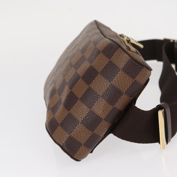 LOUIS VUITTON Damier Ebene Geronimos Schoudertas N51994 LV Auth 153879