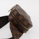 LOUIS VUITTON Damier Ebene Geronimos Schoudertas N51994 LV Auth 153879-4