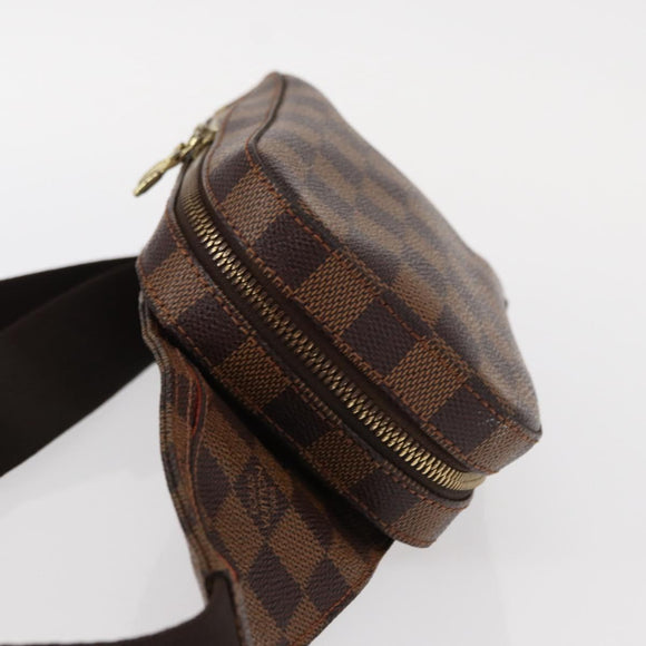 LOUIS VUITTON Damier Ebene Geronimos Schoudertas N51994 LV Auth 153879