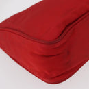 PRADA Hand Bag Nylon Red Auth 153880-14