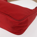PRADA Hand Bag Nylon Red Auth 153880-15