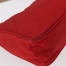 PRADA Hand Bag Nylon Red Auth 153880-16