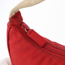 PRADA Hand Bag Nylon Red Auth 153880-18