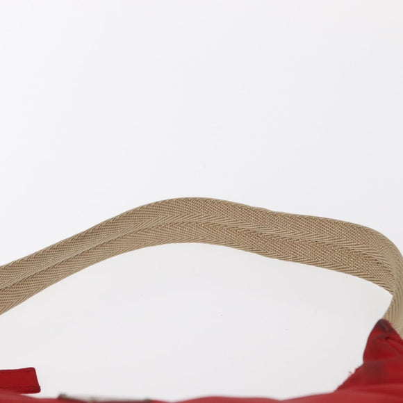 PRADA Hand Bag Nylon Red Auth 153880