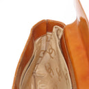 CHANEL Choco Bar Chain Shoulder Bag Patent leather Brown Gold CC Auth 153883-21