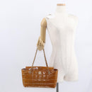 CHANEL Choco Bar Chain Shoulder Bag Patent leather Brown Gold CC Auth 153883-26