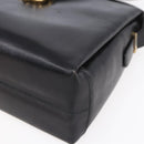 CELINE Shoulder Bag Leather Black Gold Auth 153884-10
