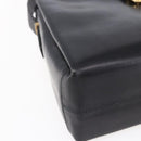 CELINE Shoulder Bag Leather Black Gold Auth 153884-11