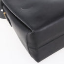 CELINE Shoulder Bag Leather Black Gold Auth 153884-13